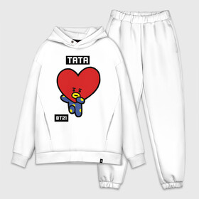 Мужской костюм хлопок OVERSIZE с принтом TATA BT21 в Новосибирске,  |  | bt21 | bts | chimmy | cooky | koya | love yourself. | mang | rj | shooky | tata | бт21 | бтс