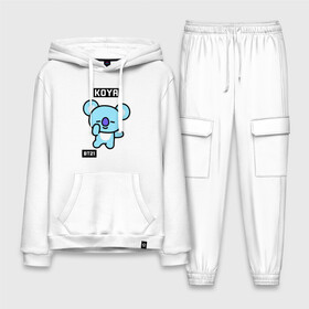 Мужской костюм хлопок с толстовкой с принтом KOYA BT21 в Новосибирске,  |  | bt21 | bts | chimmy | cooky | koya | love yourself. | mang | rj | shooky | tata | бт21 | бтс