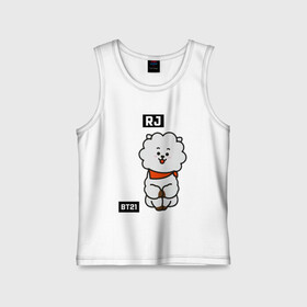 Детская майка хлопок с принтом RJ BT21 в Новосибирске,  |  | bt21 | bts | chimmy | cooky | koya | love yourself. | mang | rj | shooky | tata | бт21 | бтс