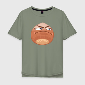Мужская футболка хлопок Oversize с принтом ОРЕХУС в Новосибирске, 100% хлопок | свободный крой, круглый ворот, “спинка” длиннее передней части | Тематика изображения на принте: справедливо | справедливость | фруктовощи