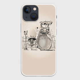 Чехол для iPhone 13 mini с принтом My Neighbor Totoro забор в Новосибирске,  |  | anime | hayao miyazaki | japanese | meme | miyazaki | piano | studio ghibli | tokyo | totoro | гибли | котобус | мой | мэй | сацуки | сосед | сусуватари | тонари | тоторо | хаяо миядзаки
