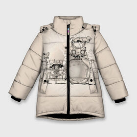 Зимняя куртка для девочек 3D с принтом My Neighbor Totoro в Новосибирске, ткань верха — 100% полиэстер; подклад — 100% полиэстер, утеплитель — 100% полиэстер. | длина ниже бедра, удлиненная спинка, воротник стойка и отстегивающийся капюшон. Есть боковые карманы с листочкой на кнопках, утяжки по низу изделия и внутренний карман на молнии. 

Предусмотрены светоотражающий принт на спинке, радужный светоотражающий элемент на пуллере молнии и на резинке для утяжки. | anime | hayao miyazaki | japanese | meme | miyazaki | piano | studio ghibli | tokyo | totoro | гибли | котобус | мой | мэй | сацуки | сосед | сусуватари | тонари | тоторо | хаяо миядзаки