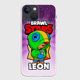 Чехол для iPhone 13 mini с принтом BRAWL STARS LEON в Новосибирске,  |  | brawl stars | brawl stars leon | brawler | leon | бравл старз | бравлер | леон