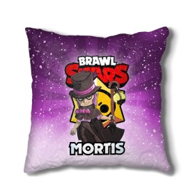 Подушка 3D с принтом BRAWL STARS MORTIS в Новосибирске, наволочка – 100% полиэстер, наполнитель – холлофайбер (легкий наполнитель, не вызывает аллергию). | состоит из подушки и наволочки. Наволочка на молнии, легко снимается для стирки | brawl stars | brawl stars mortis | brawler | mortis | бравл старз | бравлер | мортис