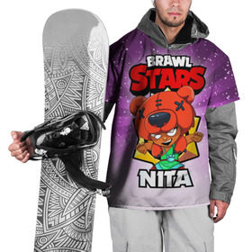 Накидка на куртку 3D с принтом BRAWL STARS NITA в Новосибирске, 100% полиэстер |  | brawl stars | brawl stars nita | brawler | nita | бравл старз | бравлер | нита