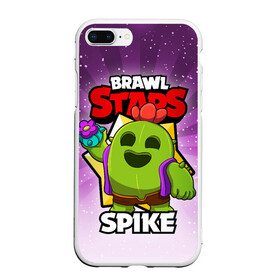 Чехол для iPhone 7Plus/8 Plus матовый с принтом BRAWL STARS SPIKE в Новосибирске, Силикон | Область печати: задняя сторона чехла, без боковых панелей | brawl stars | brawl stars spike | brawler | spike | бравл старз | бравлер | спайк