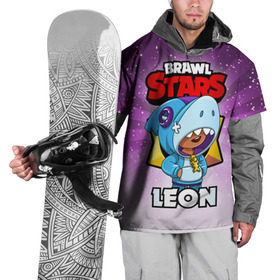 Накидка на куртку 3D с принтом BRAWL STARS LEON в Новосибирске, 100% полиэстер |  | brawl stars | brawl stars leon | brawler | leon | бравл старз | бравлер | леон