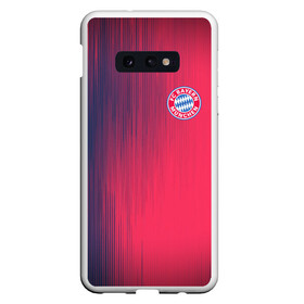 Чехол для Samsung S10E с принтом FC Bayern Munchen (Bavaria) в Новосибирске, Силикон | Область печати: задняя сторона чехла, без боковых панелей | fc bayern munchen | бавария | геометрия | спорт | текстура | футбол