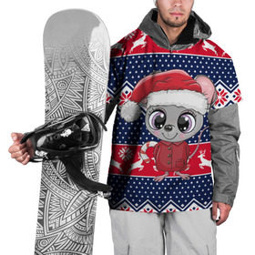 Накидка на куртку 3D с принтом Милый новогодний мышонок в Новосибирске, 100% полиэстер |  | Тематика изображения на принте: 2020 | mouse | rat | годкрысы | годмыши | зима | зимняя | крыса | мороз | мышка | мышь | новогодняя | новый год | новый год 2020 | рождество | симолгода | снег | холод