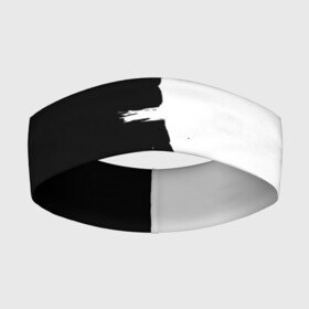 Повязка на голову 3D с принтом Черным по белому в Новосибирске,  |  | black | white | белый | инь | чб | черный | янь