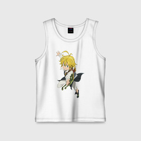 Детская майка хлопок с принтом Meliodas в полете в Новосибирске,  |  | deadly | dragon | meliodafu | meliodas | seven | sins | wrath | гнев | грехов | дракон | мелиодас | семь