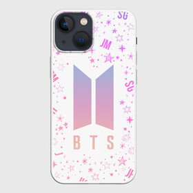 Чехол для iPhone 13 mini с принтом BTS в Новосибирске,  |  | Тематика изображения на принте: bts | j hope | jimin | jin | jungkook | rm | signature. | suga | v | автограф | арэм | бтс | ви | джей хоуп | джин | чимин | чон чонгук | шуга