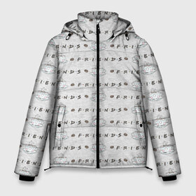 Мужская зимняя куртка 3D с принтом Друзья в Новосибирске, верх — 100% полиэстер; подкладка — 100% полиэстер; утеплитель — 100% полиэстер | длина ниже бедра, свободный силуэт Оверсайз. Есть воротник-стойка, отстегивающийся капюшон и ветрозащитная планка. 

Боковые карманы с листочкой на кнопках и внутренний карман на молнии. | chandler | friends | joe | joseph | lobster | monica | phoebe | pivot | rachel | ross | дженнифер | джо | джозеф | друзья | моника | росс | рэйчел | сериал friends | сериал друзья | фиби | чендлер