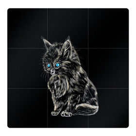 Магнитный плакат 3Х3 с принтом Пушистый котёнок в Новосибирске, Полимерный материал с магнитным слоем | 9 деталей размером 9*9 см | Тематика изображения на принте: животные | зверёк | кот | котёнок | милашка | няшка | счастье
