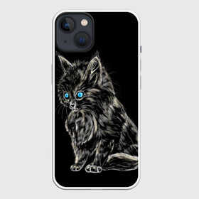 Чехол для iPhone 13 с принтом Пушистый котёнок в Новосибирске,  |  | животные | зверёк | кот | котёнок | милашка | няшка | счастье