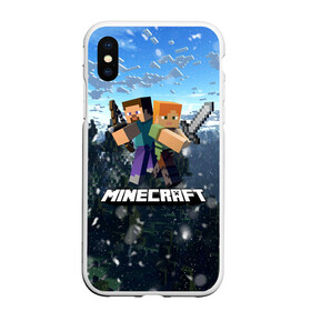 Чехол для iPhone XS Max матовый с принтом Minecraft Майнкрафт в Новосибирске, Силикон | Область печати: задняя сторона чехла, без боковых панелей | creeper | game | minecraft | блоки | грифер | игры | квадраты | компьютерная игра | крипер | маинкрафт | майн | майнкравт | майнкрафт