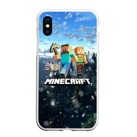 Чехол для iPhone XS Max матовый с принтом Minecraft Майнкрафт в Новосибирске, Силикон | Область печати: задняя сторона чехла, без боковых панелей | creeper | game | minecraft | блоки | грифер | игры | квадраты | компьютерная игра | крипер | маинкрафт | майн | майнкравт | майнкрафт