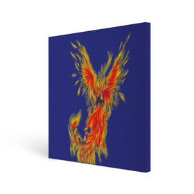 Холст квадратный с принтом Феникс в Новосибирске, 100% ПВХ |  | горящий | летит | огонь | пар хает | пламя | птица | пылает | пылающий | феникс