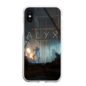 Чехол для iPhone XS Max матовый с принтом HALF-LIFE ALYX в Новосибирске, Силикон | Область печати: задняя сторона чехла, без боковых панелей | Тематика изображения на принте: alex | alyx | freeman | g man | gman | gordon | half | half life | halflife | life | valve | алекс | аликс | вальв | вэльв | гордон | джи | лайф | мен | фримен | халф | халф лайф | халфлайф