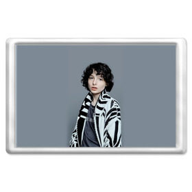 Магнит 45*70 с принтом  finn wolfhard в Новосибирске, Пластик | Размер: 78*52 мм; Размер печати: 70*45 | Тематика изображения на принте: finn wolfhard | очень странные дела | финн вулфард