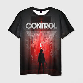 Мужская футболка 3D с принтом Control в Новосибирске, 100% полиэфир | прямой крой, круглый вырез горловины, длина до линии бедер | control | джесси | игра | контрол