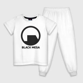 Детская пижама хлопок с принтом Black Mesa в Новосибирске, 100% хлопок |  брюки и футболка прямого кроя, без карманов, на брюках мягкая резинка на поясе и по низу штанин
 | Тематика изображения на принте: alyx | black mesa | half life | half life 2 | халф лайф