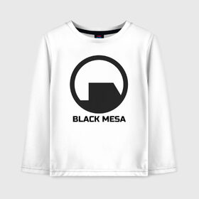 Детский лонгслив хлопок с принтом Black Mesa в Новосибирске, 100% хлопок | круглый вырез горловины, полуприлегающий силуэт, длина до линии бедер | alyx | black mesa | half life | half life 2 | халф лайф