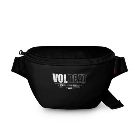 Поясная сумка 3D с принтом Volbeat в Новосибирске, 100% полиэстер | плотная ткань, ремень с регулируемой длиной, внутри несколько карманов для мелочей, основное отделение и карман с обратной стороны сумки застегиваются на молнию | groove metal | hardcore | psychobilly | rebound | replay | rewind | volbeat | волбит
