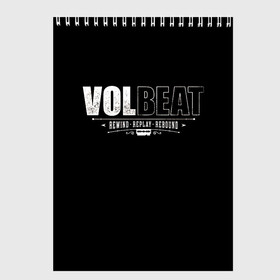 Скетчбук с принтом Volbeat в Новосибирске, 100% бумага
 | 48 листов, плотность листов — 100 г/м2, плотность картонной обложки — 250 г/м2. Листы скреплены сверху удобной пружинной спиралью | Тематика изображения на принте: groove metal | hardcore | psychobilly | rebound | replay | rewind | volbeat | волбит