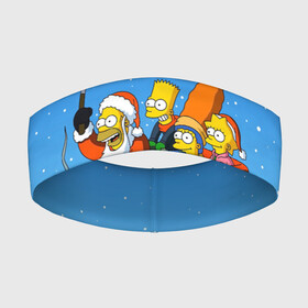 Повязка на голову 3D с принтом Simpsons New Year в Новосибирске,  |  | bart | christmas | family | homer | lisa | maggie | marge | new | santa | simpson | simpsons | snow | thesimpsons | xmas | year | барт | гомер | лиза | мардж | мегги | санта | семья | симпсоны