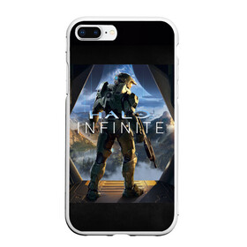 Чехол для iPhone 7Plus/8 Plus матовый с принтом Halo infinite в Новосибирске, Силикон | Область печати: задняя сторона чехла, без боковых панелей | halo | halo 5 | halo 6 | halo infinite | xbox | xbox scarlett | игры | игры 2020 | иксбокс | иксбокс скарлетт | хало | хало 6 | хало инфинит