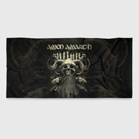 Пляжное полотенце 3D с принтом Amon Amarth в Новосибирске, 50% полиэстер, 50% хлопок | Все края обработаны. Ткань не мнется и не растягивается | amon amarth | metal | викинг метал | группы | дэт метал | метал | музыка | рок