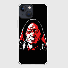 Чехол для iPhone 13 mini с принтом Cherokee в Новосибирске,  |  | cherokee | indian | indians face | индеец | лицо индейца