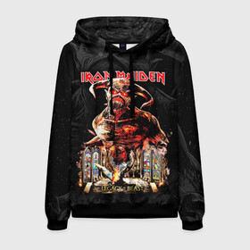 Мужская толстовка 3D с принтом Iron Maiden в Новосибирске, 100% полиэстер | двухслойный капюшон со шнурком для регулировки, мягкие манжеты на рукавах и по низу толстовки, спереди карман-кенгуру с мягким внутренним слоем. | heavy metal | iron maiden | metal | айрон мейден | группы | метал | музыка | рок | хеви метал