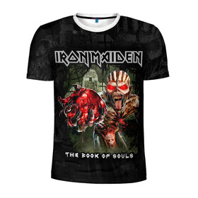 Мужская футболка 3D спортивная с принтом Iron Maiden в Новосибирске, 100% полиэстер с улучшенными характеристиками | приталенный силуэт, круглая горловина, широкие плечи, сужается к линии бедра | heavy metal | iron maiden | metal | айрон мейден | группы | метал | музыка | рок | хеви метал