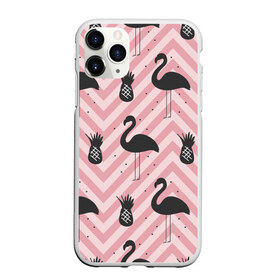 Чехол для iPhone 11 Pro Max матовый с принтом Черный фламинго в Новосибирске, Силикон |  | animal | bird | flamingo | pink | pnik flamingo | животные | птицы | розовый | розовый фламинго | фламинго