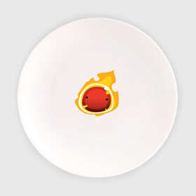 Тарелка с принтом Огненный слайм-мини версия в Новосибирске, фарфор | диаметр - 210 мм
диаметр для нанесения принта - 120 мм | Тематика изображения на принте: slime rancher