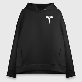 Женское худи Oversize хлопок с принтом TESLA - ИЛОН МАСК (НА СПИНЕ) в Новосибирске, френч-терри — 70% хлопок, 30% полиэстер. Мягкий теплый начес внутри —100% хлопок | боковые карманы, эластичные манжеты и нижняя кромка, капюшон на магнитной кнопке | elon musk | tesla | американский предприниматель | изобретатель | илон маск | инвестор | инженер | старлинк | тесла