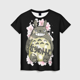 Женская футболка 3D с принтом My Neighbor Totoro заяц в Новосибирске, 100% полиэфир ( синтетическое хлопкоподобное полотно) | прямой крой, круглый вырез горловины, длина до линии бедер | anime | hayao miyazaki | japanese | meme | miyazaki | piano | studio ghibli | tokyo | totoro | гибли | котобус | мой | сосед | сусуватари | тонари | тоторо | хаяо миядзаки