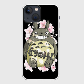Чехол для iPhone 13 mini с принтом My Neighbor Totoro заяц в Новосибирске,  |  | anime | hayao miyazaki | japanese | meme | miyazaki | piano | studio ghibli | tokyo | totoro | гибли | котобус | мой | сосед | сусуватари | тонари | тоторо | хаяо миядзаки