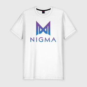 Мужская футболка хлопок Slim с принтом Nigma esports в Новосибирске, 92% хлопок, 8% лайкра | приталенный силуэт, круглый вырез ворота, длина до линии бедра, короткий рукав | gh | kuroky | mind_control | miracle | nigma | w33 | виха | гх | джиейч | дота | дота 2 | игра | интернешнл | киберспорт | куро | майнд контрол | миракл | нигма