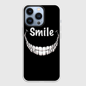 Чехол для iPhone 13 Pro с принтом Smile в Новосибирске,  |  | Тематика изображения на принте: smile | words | зубы | надпись | улыбка