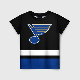 Детская футболка 3D с принтом Сент-Луис Блюз НХЛ в Новосибирске, 100% гипоаллергенный полиэфир | прямой крой, круглый вырез горловины, длина до линии бедер, чуть спущенное плечо, ткань немного тянется | blues | hockey | nhl | st. louis | st. louis blues | usa | блюз | нхл | сент луис | сент луис блюз | спорт | сша | хоккей | шайба
