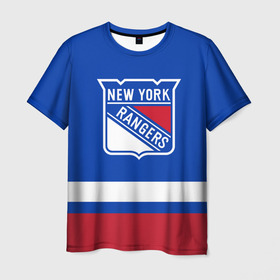 Мужская футболка 3D с принтом Нью-Йорк Рейнджерс НХЛ в Новосибирске, 100% полиэфир | прямой крой, круглый вырез горловины, длина до линии бедер | hockey | new york | new york rangers | nhl | rangers | usa | нхл | нью йорк | нью йорк рейнджерс | рейнджерс | спорт | сша | хоккей | шайба