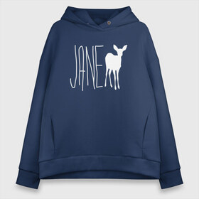 Женское худи Oversize хлопок с принтом Jane в Новосибирске, френч-терри — 70% хлопок, 30% полиэстер. Мягкий теплый начес внутри —100% хлопок | боковые карманы, эластичные манжеты и нижняя кромка, капюшон на магнитной кнопке | jane | life is | life is strange | life is strange 2