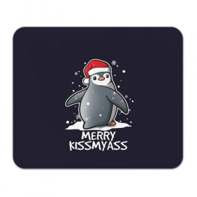 Коврик для мышки прямоугольный с принтом Santa penguin в Новосибирске, натуральный каучук | размер 230 х 185 мм; запечатка лицевой стороны | christmas | claus | jingle | merry | santa | елка | игрушки | клаус | клюв | колокольчик | новый год | олени | пингвин | подарок | праздник | рождество | санта | снег | снежинки | шапка