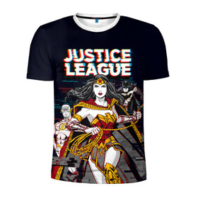 Мужская футболка 3D спортивная с принтом Justice League в Новосибирске, 100% полиэстер с улучшенными характеристиками | приталенный силуэт, круглая горловина, широкие плечи, сужается к линии бедра | batman | bruce wayne | dc comics | justice league | shtatjl | superhero | the flash | wonder woman | бэтмен | лига справедливости | флэш | чудо женщина