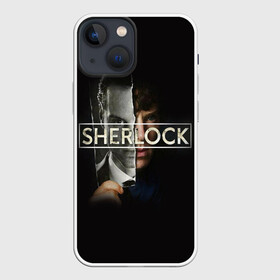 Чехол для iPhone 13 mini с принтом Sherlock в Новосибирске,  |  | 221b | bbc | benedict cumberbatch | john watson | mark gatiss | martin freeman | sherlock holmes | steven moffat | бейкер | джон ватсон | мориарти | стрит | шерлок