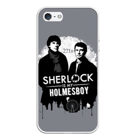 Чехол для iPhone 5/5S матовый с принтом Sherlock Holmesboy в Новосибирске, Силикон | Область печати: задняя сторона чехла, без боковых панелей | 221b | bbc | benedict cumberbatch | john watson | mark gatiss | martin freeman | sherlock holmes | steven moffat | бейкер | джон ватсон | мориарти | стрит | шерлок