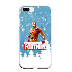 Чехол для iPhone 7Plus/8 Plus матовый с принтом Новогодний Fortnite в Новосибирске, Силикон | Область печати: задняя сторона чехла, без боковых панелей | 2020 | christmas | fortnite | fortnite 2 | fortnite chapter 2 | fortnite2 | fortnite: chapter 2 | new year | snow | winter | игры | новогодний | новый год | фортнайт | фортнайт 2